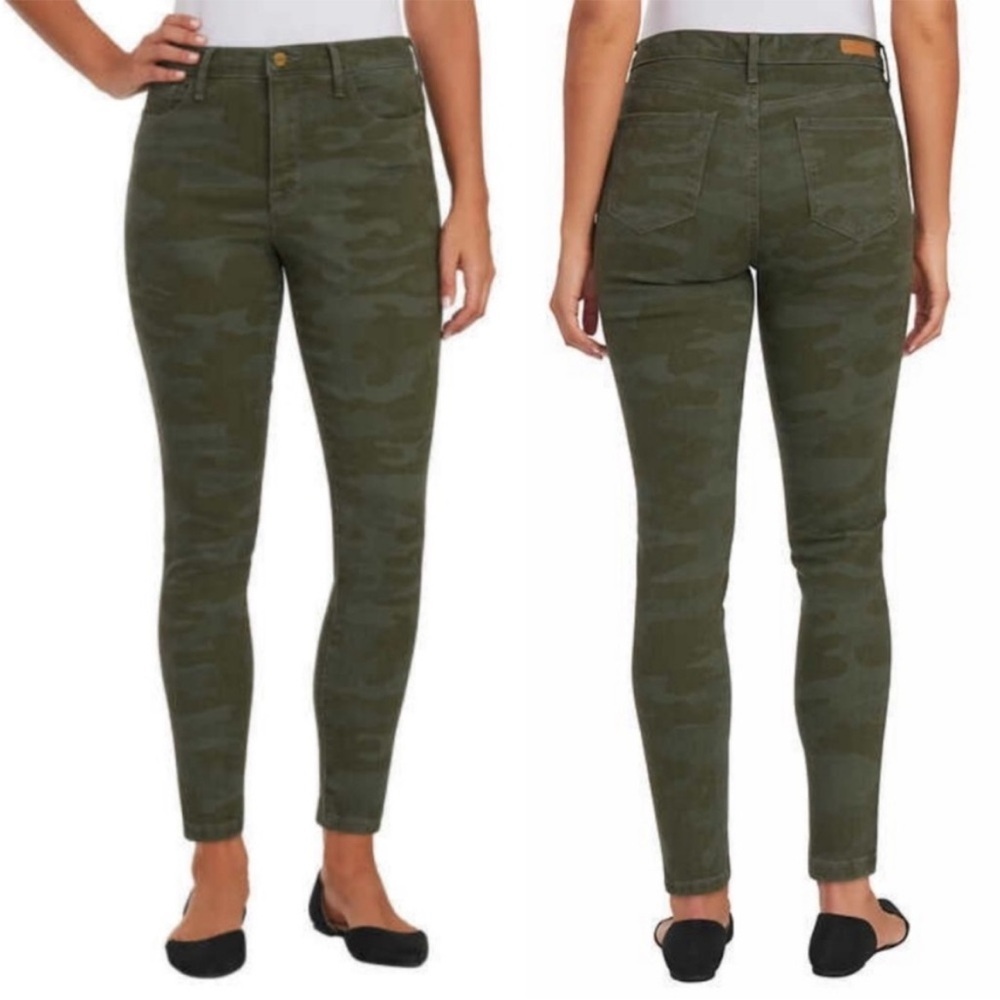 Sanctuary Social Standard High Rise Skinny Camo Jeans Size 10 Grunge Skater